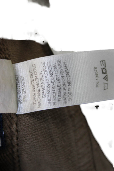 Vineyard Vines Mens Brown Cotton Pants Button Closure Inseam 32 Size 33