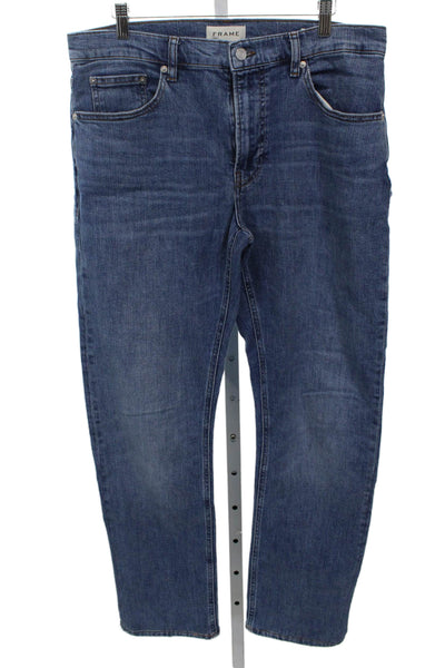 Frame Mens Tapered Jeans Blue Denim Button Fly Size 32