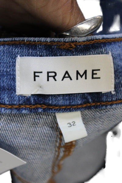 Frame Mens Tapered Jeans Blue Denim Button Fly Size 32
