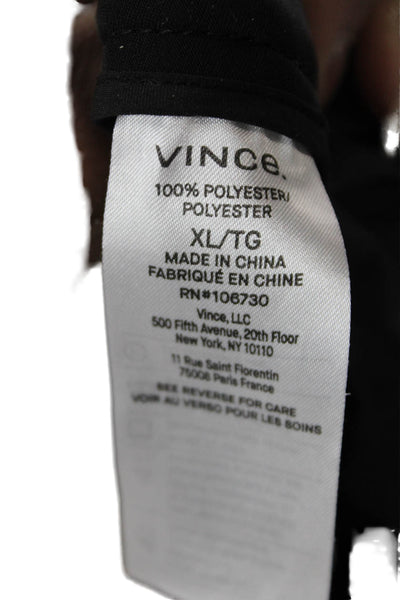 Vince Womens Ankle Pants Black Polyester Size XL
