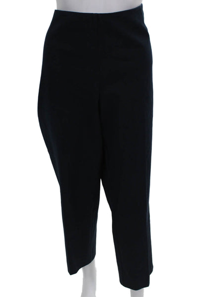 Lafayette 148 New York Women Dress Pants Blue Cotton Zip Size 16