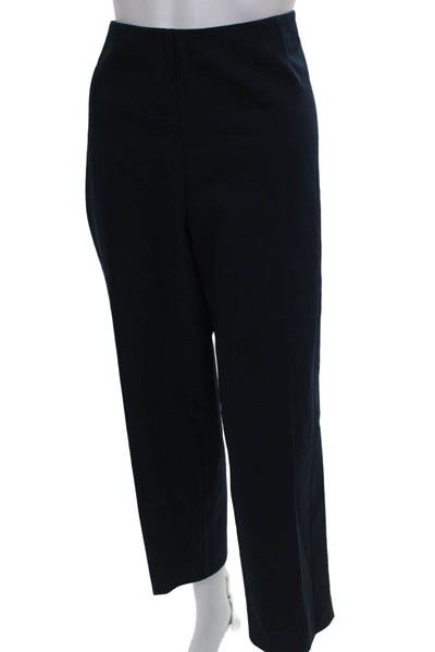 Lafayette 148 New York Women Dress Pants Blue Cotton Zip Size 16