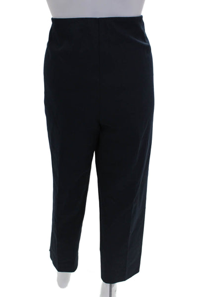 Lafayette 148 New York Women Dress Pants Blue Cotton Zip Size 16