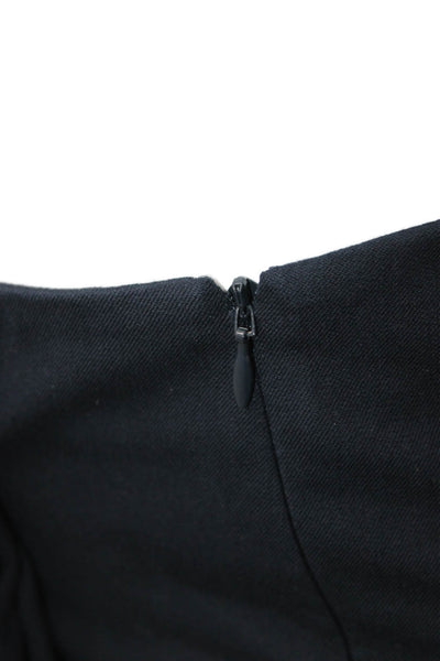Lafayette 148 New York Women Dress Pants Blue Cotton Zip Size 16