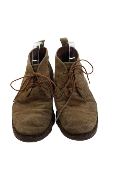 Cole Haan Mens Suede Lace Up Ankle Boots Brown Size 9 Medium