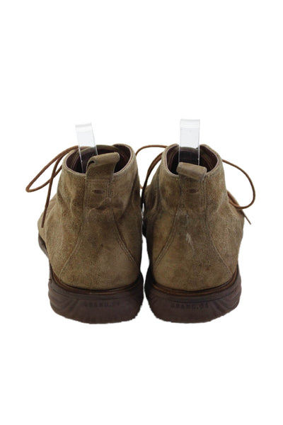 Cole Haan Mens Suede Lace Up Ankle Boots Brown Size 9 Medium