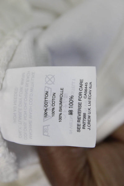 J Crew Womens Mini Skirt White Cotton Button Size 27