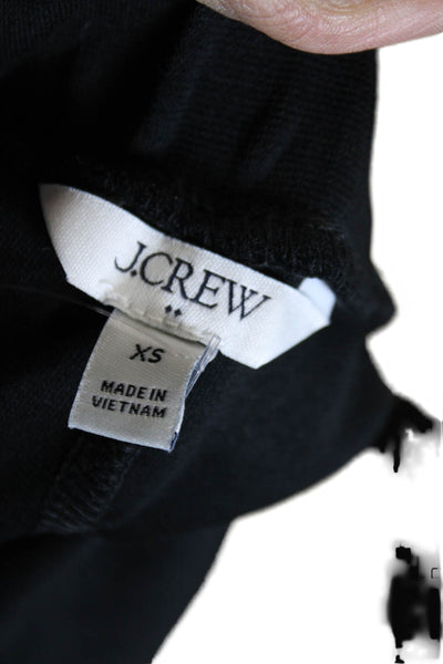 J Crew Womens Sweatpants Black Cotton Pull On Size XS