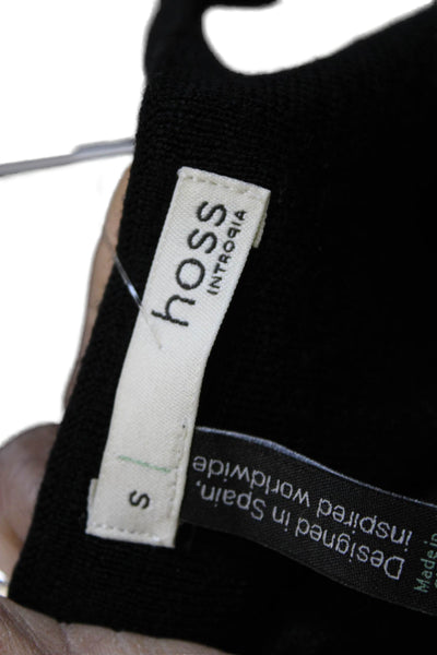 Hoss Intropia Women Black Wool Scoop Neck Basic Tank Sleeveless Size S