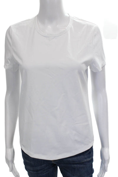 Greyson Womens Basic White T-Shirt Short Sleeve Round Neck Size S