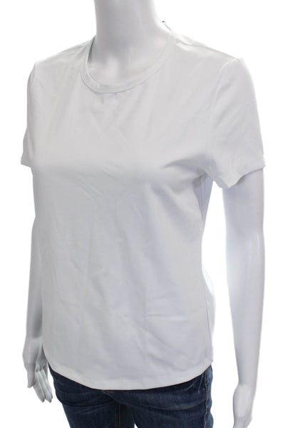 Greyson Womens Basic White T-Shirt Short Sleeve Round Neck Size S