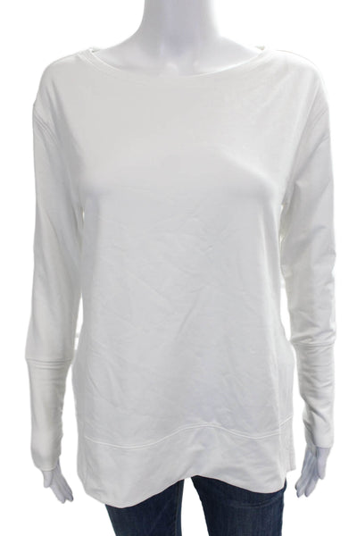Greyson Womens Tunic White Pima Cotton Boat Neck Long Sleeve Size XS
