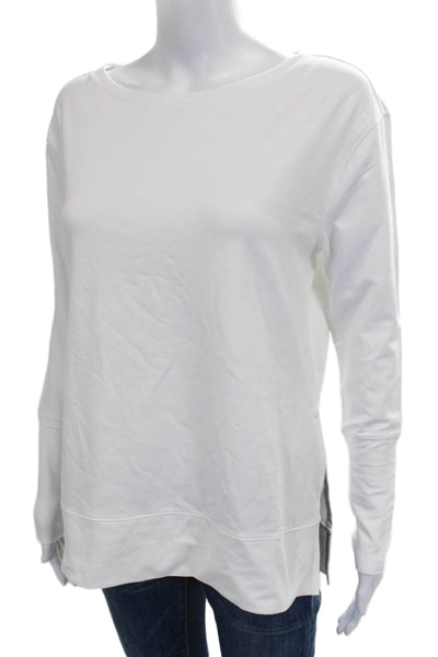Greyson Womens Tunic White Pima Cotton Boat Neck Long Sleeve Size XS