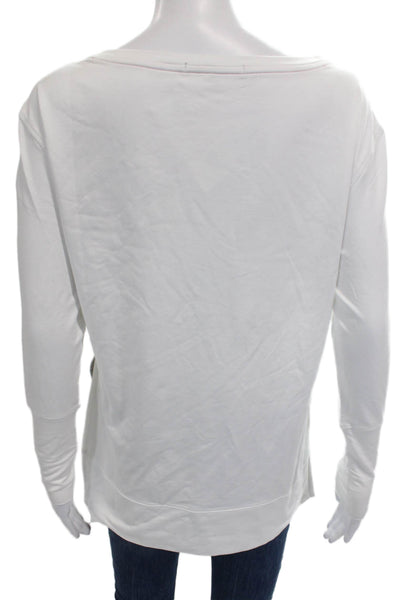 Greyson Womens Tunic White Pima Cotton Boat Neck Long Sleeve Size XS