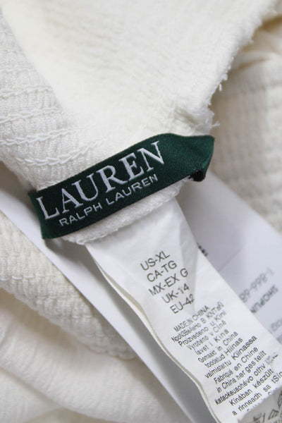 Lauren Ralph Lauren Womens White Rayon Pull On Pants Size XL