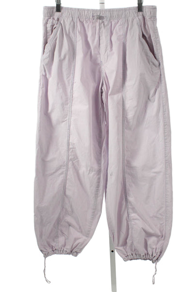 Zara Womens Jogger Pants Purple Cotton Pull On Size M