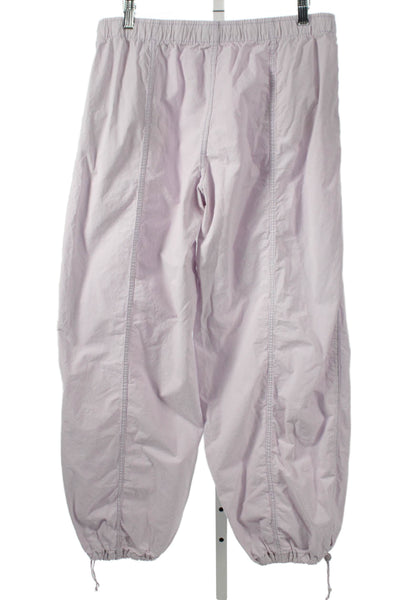 Zara Womens Jogger Pants Purple Cotton Pull On Size M