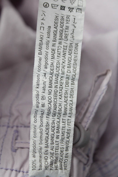 Zara Womens Jogger Pants Purple Cotton Pull On Size M