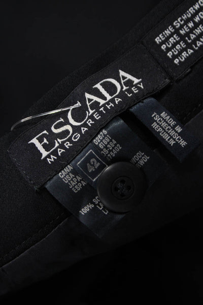Escada Margaretha Ley Women Straight Pencil Wool Skirt Black Size 42