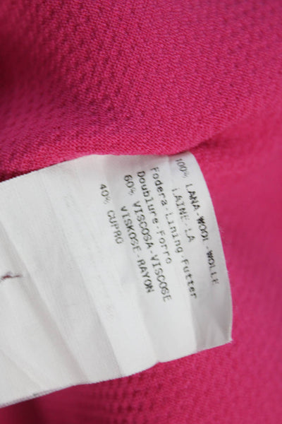 Armani Collezioni Women Pencil Wool Knee Length Skirt Pink Size 6