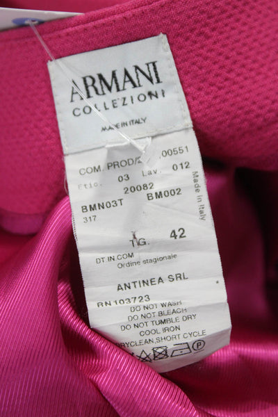 Armani Collezioni Women Pencil Wool Knee Length Skirt Pink Size 6