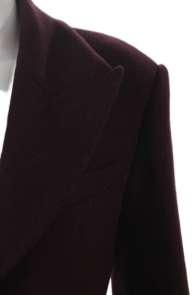 Helsa Women Overcoat Purple Wool Blend Button Solid Fall Size S