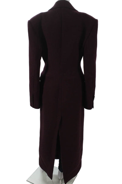 Helsa Women Overcoat Purple Wool Blend Button Solid Fall Size S