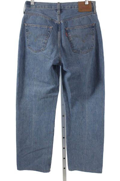Levi Strauss & Co Unisex Adults Straight Blue High Rise Jeans Size 27