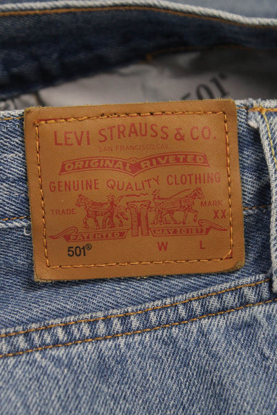 Levi Strauss & Co Unisex Adults Straight Blue High Rise Jeans Size 27