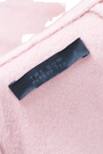 The Row Womens Pink Wool Overcoat Tie Closure Long Sleeve Size S