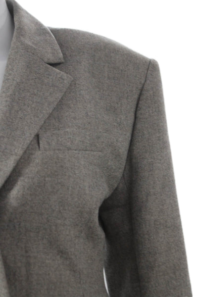Helsa Women Basic Wool Jacket Gray Button Size M