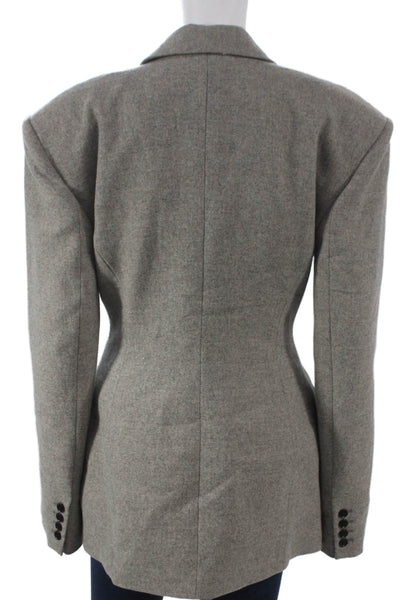Helsa Women Basic Wool Jacket Gray Button Size M
