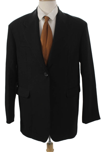 The Frankie Shop Mens Black Blazer Long Sleeve Button Size M