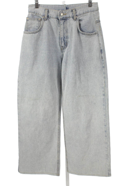 Sickos Unisex Adults Wide-Leg Blue Jeans Size 28