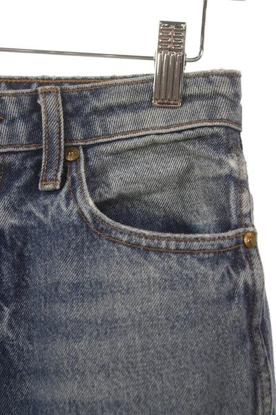 Khaite Women Straight Jeans Blue Cotton High Rise Button Size 27