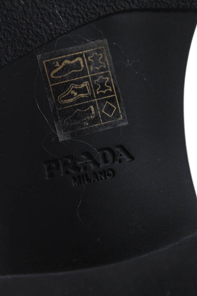 Prada Womens Leather Slide On Casual Loafers White Size 39 9