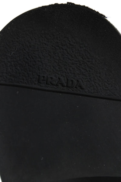 Prada Womens Leather Slide On Casual Loafers White Size 39 9