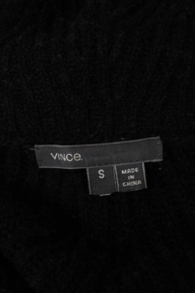Vince Women Herringbone Collared Wool Blend Cardigan Gray Long Sleeve Size S