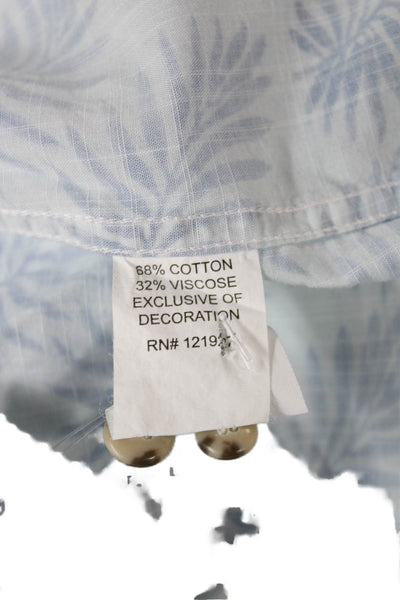 Johnnie-o Mens Hangin Out Button Down Shirt Blue Cotton Size Medium