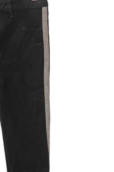 L'Agence Women Skinny Black Jeans Mid Rise Cotton Size 25