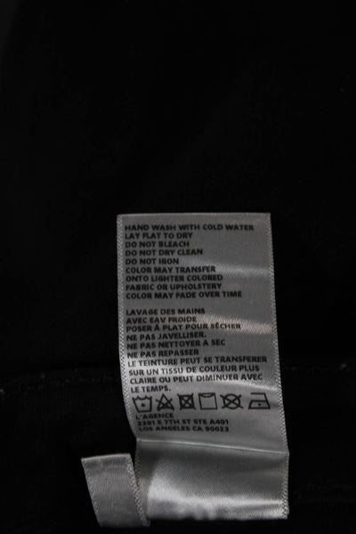 L'Agence Women Skinny Black Jeans Mid Rise Cotton Size 25