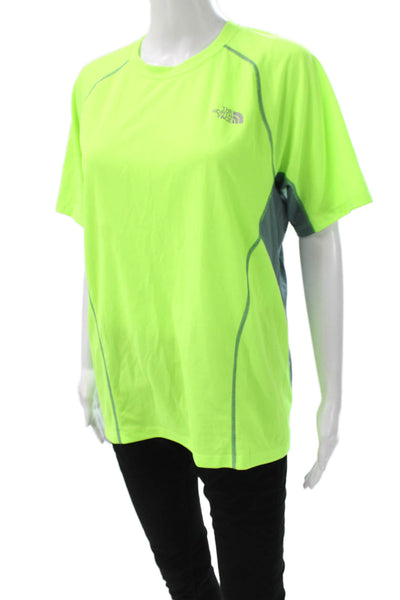 The North Face Mens Basic Short Sleeve Crew Neck T-Shirt Green Polyester Size M