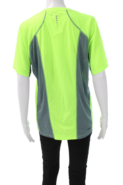 The North Face Mens Basic Short Sleeve Crew Neck T-Shirt Green Polyester Size M