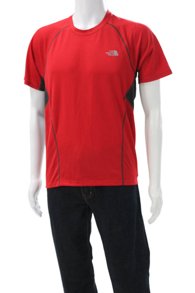 The North Face Mens Basic Red Polyester Crew Neck T-Shirt Size S