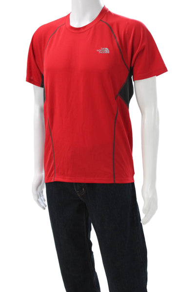 The North Face Mens Basic Red Polyester Crew Neck T-Shirt Size S