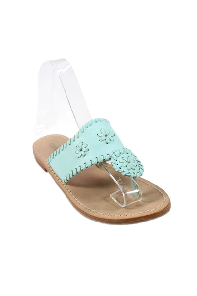 Jack Rogers Childrens Girls Whipstitch Thong Sandals Blue Size 7