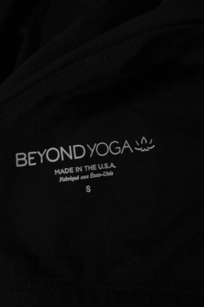 Beyond Yoga Women Black Halter Sleeveless Jumpsuit Nylon Blend Size S