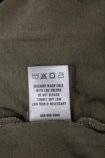 Buck Mason Womens Basic Green Cotton Crew Neck Short Sleeve T-Shirt Size S