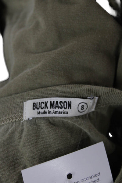 Buck Mason Womens Basic Green Cotton Crew Neck Short Sleeve T-Shirt Size S