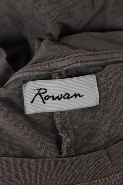 Rowan Women Basic Gray Cotton Crew Neck Tank Top Sleeveless Size S